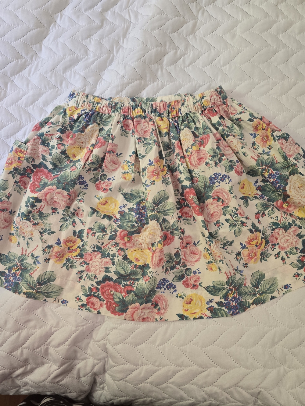Polo by Ralph Lauren Cream Floral Circle Skirt